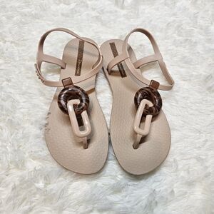 IPANEMA Class Marble Fem Embellished T-Strap Slingback Sandals